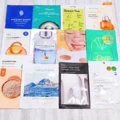 韓国パック12枚お試しセット／エルシア、アビブ、COSRXなど／匿名配送