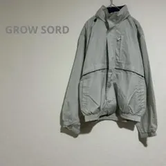 【GROW SORD】M グレー ナイロンジャケット フード付き c1351
