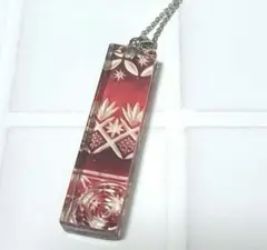 ◆006　最終値下げ　ハンドメイド　作家様　ネックレス　ペンダント　赤