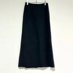 n0803【ルーニィ】ロングスカート ブラック ストレッチ 綺麗めのサムネイル