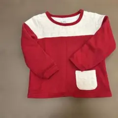 BRANSHES 赤白 長袖トレーナー 110