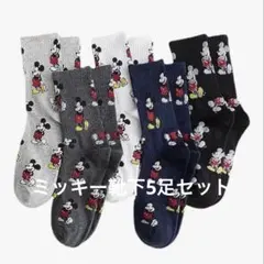 ミッキー キャラクター靴下レディース•メンズ 履き心地 抗菌防臭 5足セット