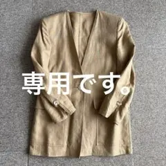 クリスチャンディオール ノーカラージャケット 麻　オーバーサイズ