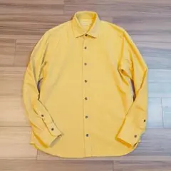 バルバ 秋冬 ダンディライフ フランネル マスタード イエロー シャツ Sサイズ