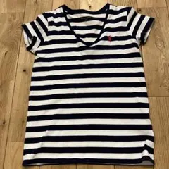 Ralph Lauren ストライプ Vネック Tシャツ XS