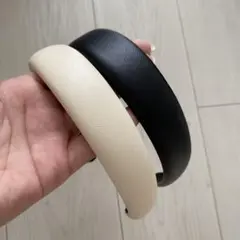 カチューシャ　セット　ブラック　ホワイト　3Coins