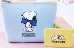 DHCスヌーピー　ポーチ&ミラーセット(リボン)