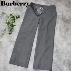 ✨バーバリー✨ノバチェック　ウールパンツ　グレー　サイズ４０　BURBERRY