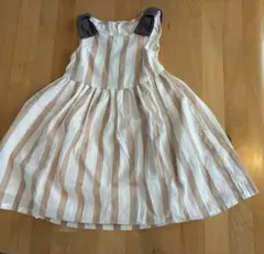 petit main ストライプ ノースリーブワンピース 110cm