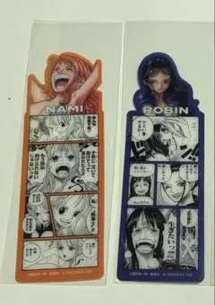 ワンピース　ベースショップ　ブックマーク　ナミ　ロビン　セット