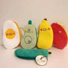 DAISO ペンケース　まとめ売り　ポーチ　お野菜　果物　子供のサムネイル