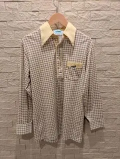 Crocodile ハウンドトゥースシャツ千鳥柄 M