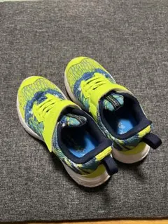 ネオンイエロー/ブルー スニーカー