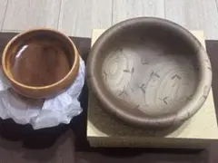 木製ボウルセット 6個 手描き花模様