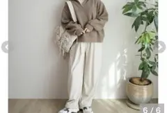 【ラス1】しまむら　tera てら　コクーンパンツ　アイボリー　淡薄橙