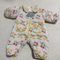 新品futafuta長袖アウターロンパース カバーオール 中綿ロンパース70cm