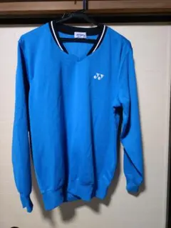 YONEX Vネック ウォームアップウェア M 青　薄手トレーナー