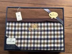Aquascutum ウールチェック毛布 160x200cm