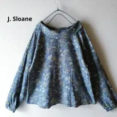 J. Sloane　ブラウス　リバティ　コットン　起毛　ゆったり　くすみカラー
