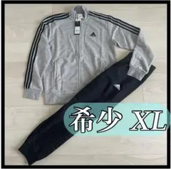 adidas アディダス ジャージ 上下 セットアップ 灰黒 人気 XL 未使用