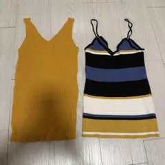 GRL SHEIN タンクトップ キャミソール イエロー Mサイズのサムネイル