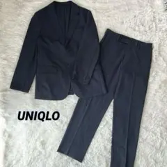 ユニクロ　ブラック　メンズ　パンツ　スーツ セットアップ シングルブレスト