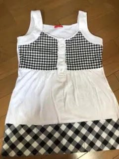 ヨークランド　ギンガムチェックトップス