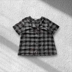 00’s Vintage グランジ　チェック　レース　ユニセックス　Y2K　平成