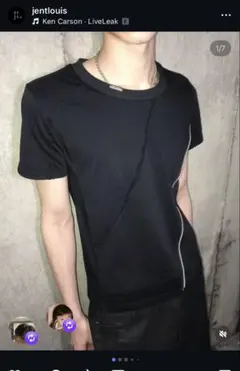 jentlouis ラインストーン Tシャツ ブラック M - メルカリ