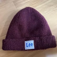 Lee バーガンディ ニット帽