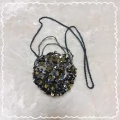 スパンコール ミニポーチ ショルダーバッグ ビーズ ストラップ キラキラ 結婚式