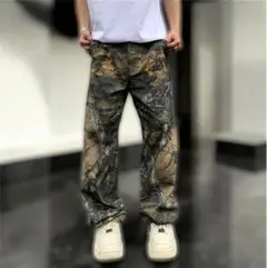 リアルツリー カモ柄 ワイドパンツ ミリタリー Y2K ストリート系