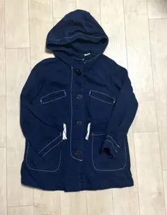 お値下げ　Zara kids コットンコート　ネイビー　122cm