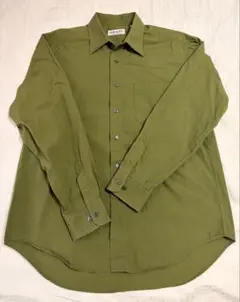 ΩΜΚΟΣ オリーブグリーン Lサイズ 長袖シャツ