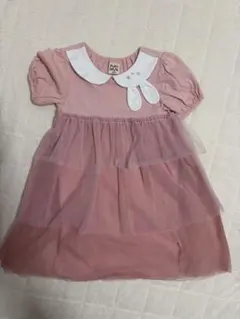 Pupil House 半袖ティアードドレス 100cm ピンクのサムネイル