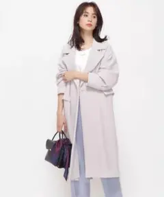 NANO universe ボンディングジョーゼットチェスターコート