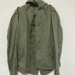 オリーブグリーン フード付き ミリタリージャケット M