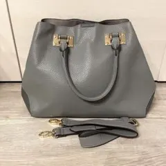 PERENNE グレー トートバッグ　ハンドバッグ