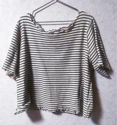 clette ボーダーカットソー 4Lのサムネイル