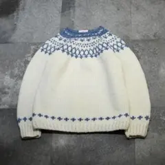 古着 ハンドニット ノルディックニット ニット セーター ウールニット