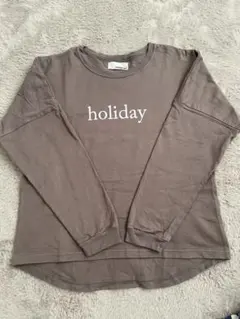 ロングTシャツ・チャコールグレー