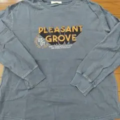 Samansa Mos2 blue ロゴロンTシャツ 24時間配送