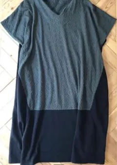 アンティカ リーフ柄チュニック ワンピース