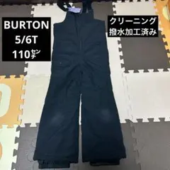 BURTON 黒 スノーボードウェア 子ども用 オーバーオール ビブパンツ110