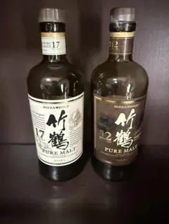 ニッカ竹鶴17年 竹鶴12年 旧ラベル空瓶 2本セットのサムネイル