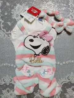 土日値下:スヌーピー刺繍フリース犬服 SS