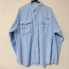 Columbia PFG フィッシングシャツ　長袖シャツ ライトブルー