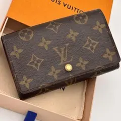 【極美品】路易威登 錢包 摺疊錢包 Monogram 雙摺錢包