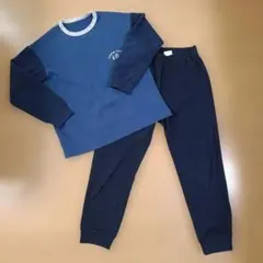 ネイビー 長袖パジャマ上下セット 140cm