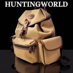 入手困難✨ ハンティングワールド リュック バチュー ロゴ 大容量 ベージュ系 楽天市場】【高級品】 HUNTING WORLD 【バチュークロス バック